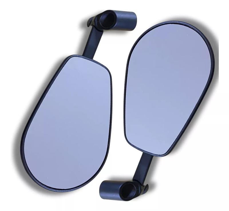 Par Retrovisor Esportivo Universal Zx-h3306 Oval Preto - T-MAC